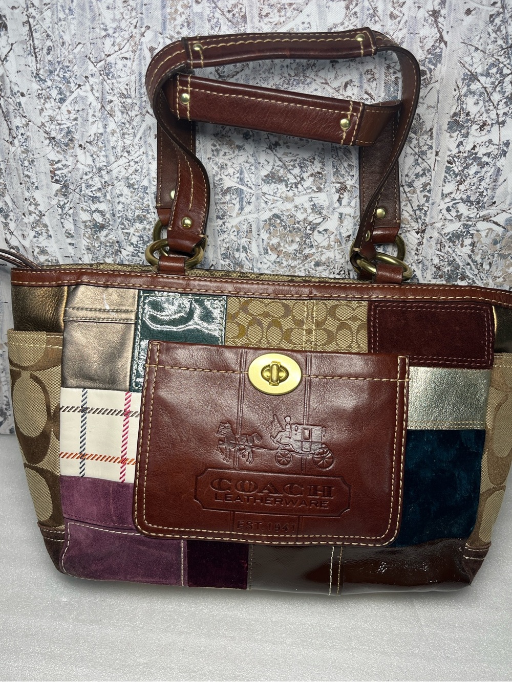 Coach Limited Edition Holiday
Patchwork Tote